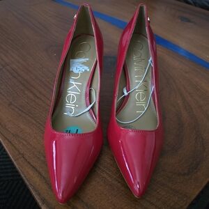 Calvin Klein Striking Red Patent Heels